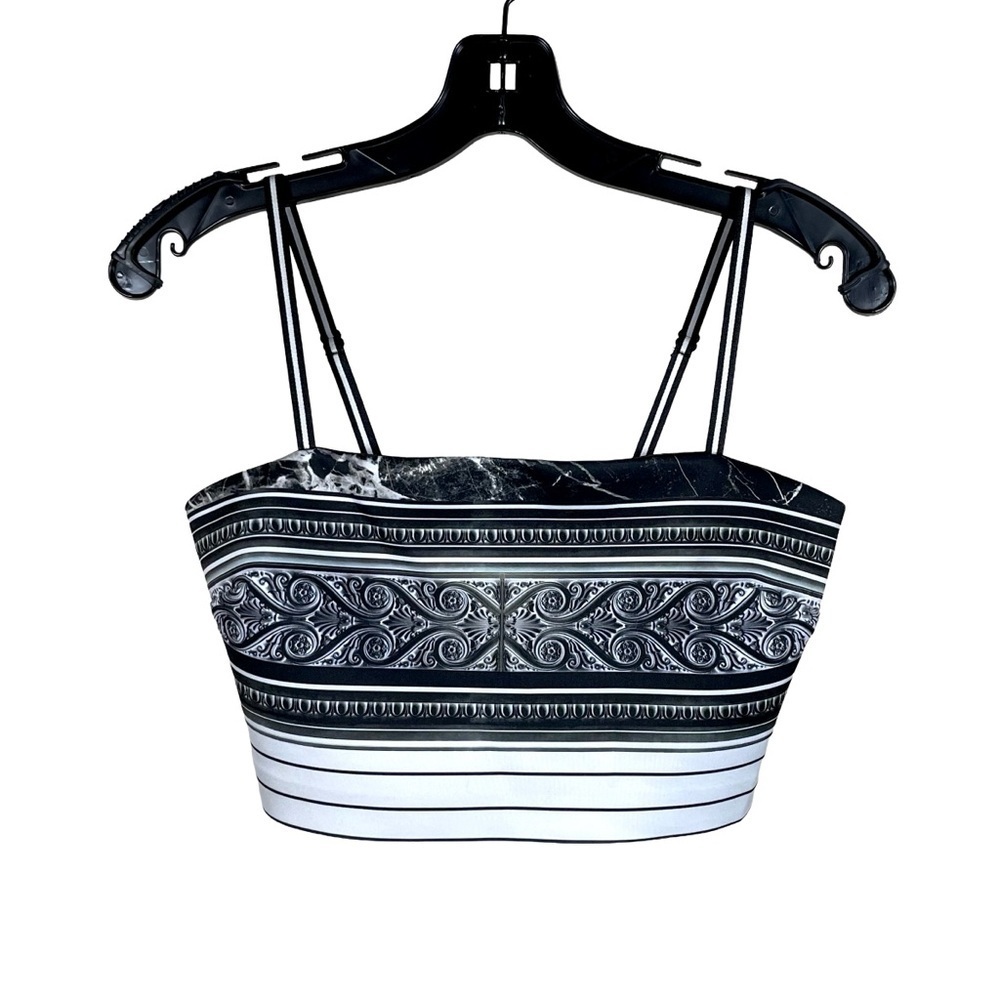 Clover Canyon Marble Print Neoprene Crop Top Size Small